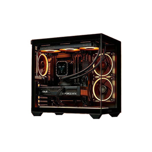 华硕海王星海景房主机DIY组装机AMD9800X3D/9600X/9700X/RTX5080/5070TI/5070/5060Ti显卡游戏电竞台式机电脑