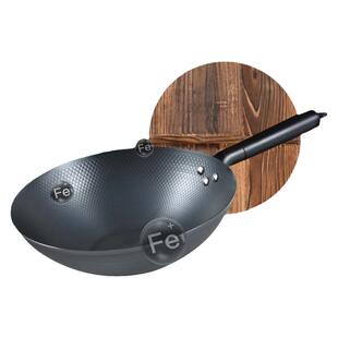 张小泉匠运老铁锅32cm精铁炒锅无涂层液氮工艺不挑灶具 C30810100