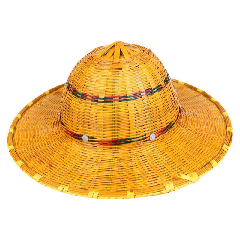 竹编安全帽太阳帽工地