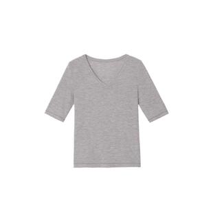 【新品】素然 ZUCZUG 4M36 26秋女士通勤轻盈羊毛V领五分袖T恤