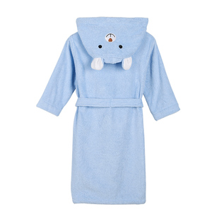 英夫仕儿童浴袍纯棉毛巾男童吸水浴衣斗篷大童游泳洗澡可穿式浴巾