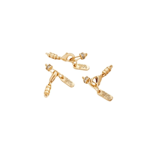 14K包金保色镶锆石龙虾扣吊花牌收尾连接扣diy手链项链扣饰品配件