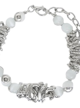 原创设计猫眼石荆棘丛林手链ins个性嘻哈情侣款拼接高级感配饰新