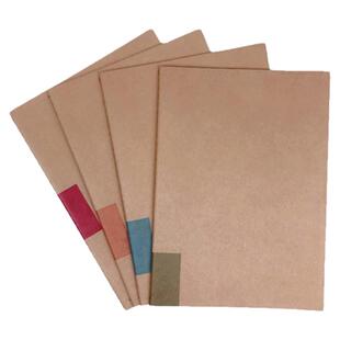 a4加厚彩色牛皮纸笔记本高颜值缝线装订a5日记本横线空白方网格思维导图内页b5可平摊本子匠心独运文具