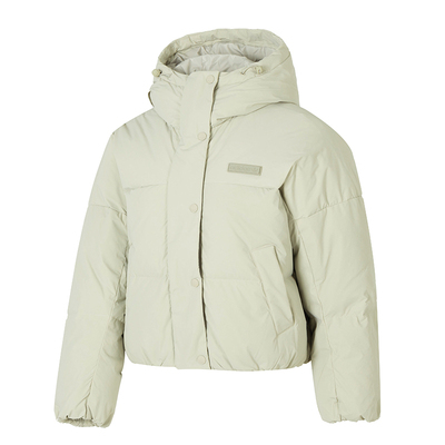 阿迪达斯三叶草官网女款羽绒服2024冬季新款保暖运动服短款面包服