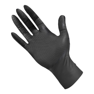 特厚一次性手套丁腈橡胶钻石纹防滑耐磨耐油工业机械汽修户外作业