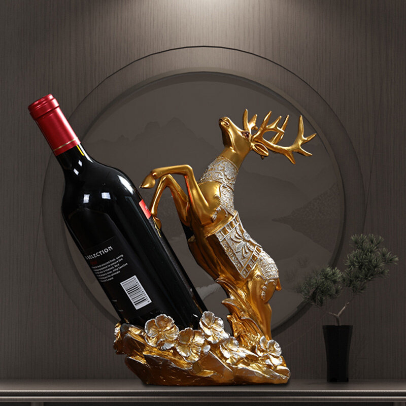 欧式红葡萄酒架摆件创意家用客厅酒柜桌面装饰摆设乔迁搬家礼物