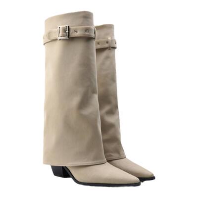 设计师款裤管靴ColorfulBridge