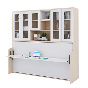 喜庆可定制隐形床可折叠床书桌书房办公一体侧翻床架五金配件公寓