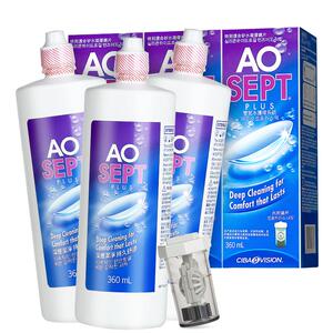 爱尔康视康蓝澈双氧水护理液480ml*3膜镜alcon清洗含双氧杯