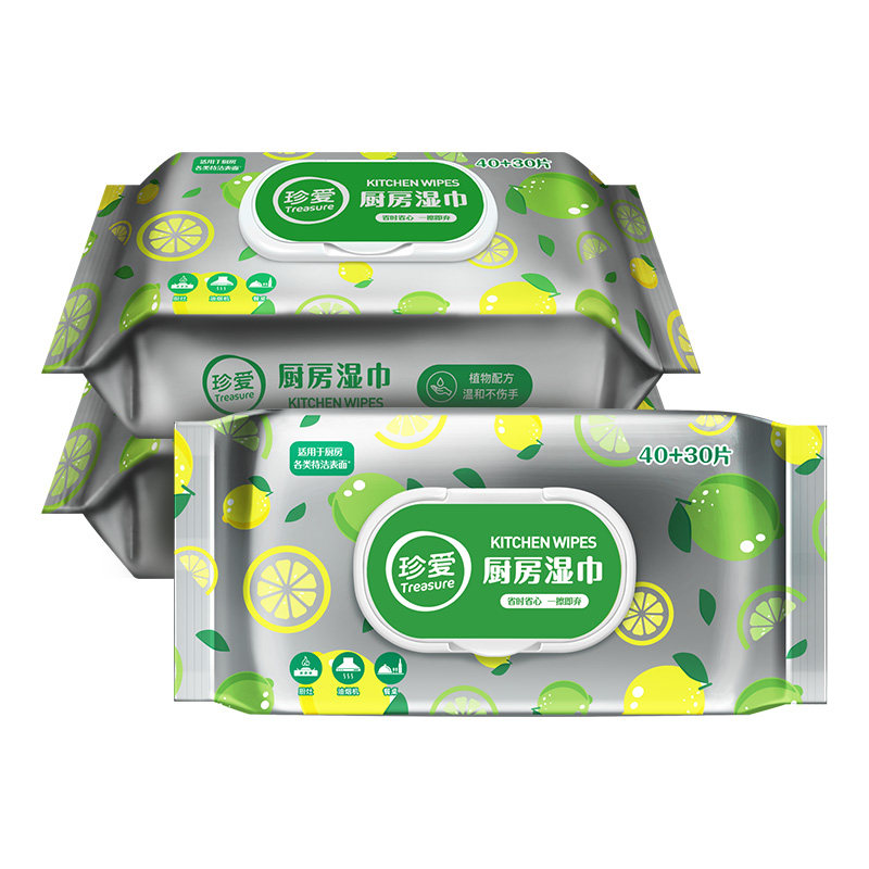 一擦净油污灶台清洁抹布厨房湿巾