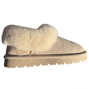 毛毛雪地靴女外穿羊皮毛一体包头拖雪松糕一脚蹬懒人棉鞋冬季便鞋