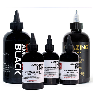 美国原装进口传奇纹身色料黑色超级黑惊异黑刺青色阶过度颜料正品