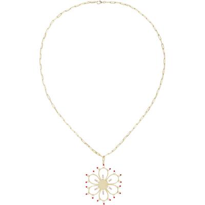 【新年礼物】Rosantica春女金色花形吊坠项链