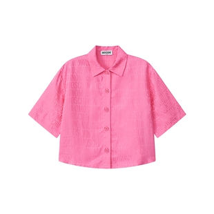 Moschino/莫斯奇诺  儿童Allover Logo满印衬衫