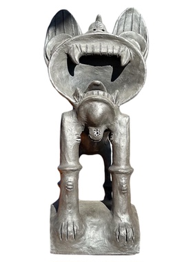 董月畅黑陶云南大理剑川黑陶瓦猫摆件大号纯手工制作招财纳福神兽