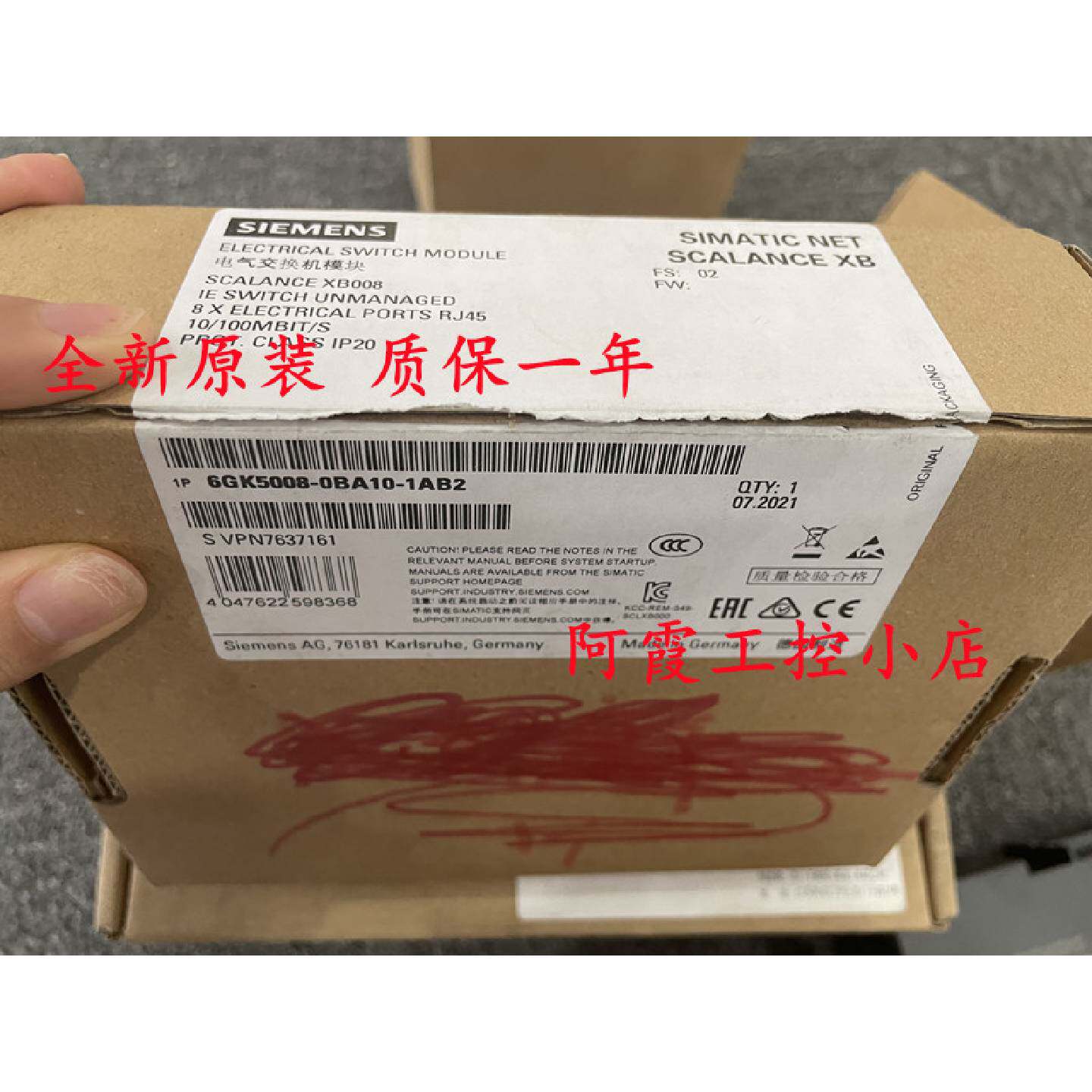 议价6GK5008-0BA10-1AB2正品西门子XB008工业以太网交换机8口 非