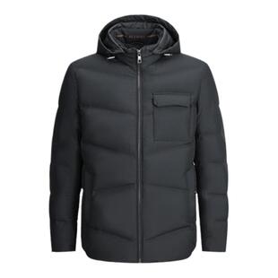 Alfieri艾法利24冬白鹅绒羽绒服保暖不易跑绒可拆帽舒适男士外套