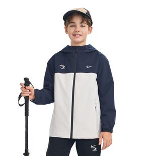 Nike 3brand儿童童装男童夹克2025春季新款加厚外套防风衣春装潮