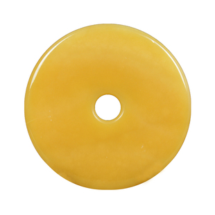 天然黄玉平安扣摆件客厅博古架玄关办公室装饰摆设乔迁开业送礼品