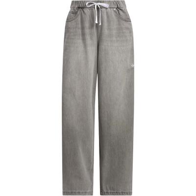 滔搏adidas阿迪达斯三叶草女子运动休闲裤阔腿舒适牛仔长裤KC5839