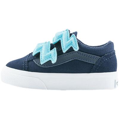 深蓝色魔术贴小童板鞋