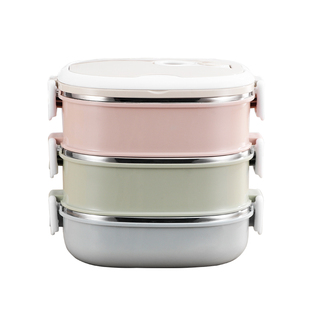 304不锈钢北欧保温饭盒日式二三多层便当盒上班族餐盒1学生饭桶