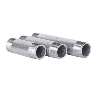 双头丝钢管外丝接头4分6镀锌铁管自来水管子套丝短丝长丝圆管1寸