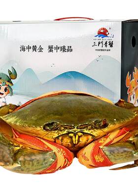 【活蟹】三门青蟹鲜活特大螃蟹大红膏蟹母蟹超大黄油蟹海鲜礼盒