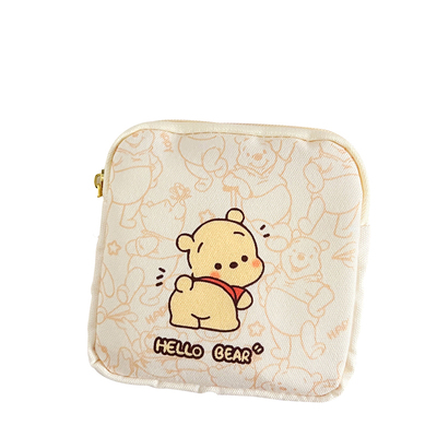 卫生巾姨妈巾收纳包月事小包学生便携随身可爱少女帆布翘屁股帕恰