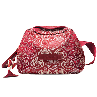 奥康新中式胸包女士2026新款妈妈包国风单肩包高级斜挎包帆布腰包