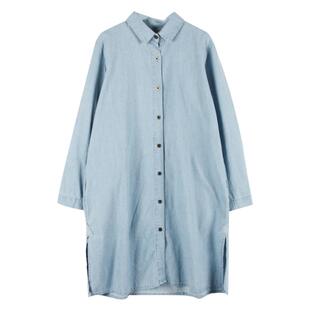 孕妇衬衫裙春秋宽松韩版中长款潮妈哺乳裙春装时尚牛仔棉衬衣上衣