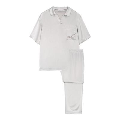 MANITO/曼尼陀Remington男士家居服套装桑蚕丝睡衣