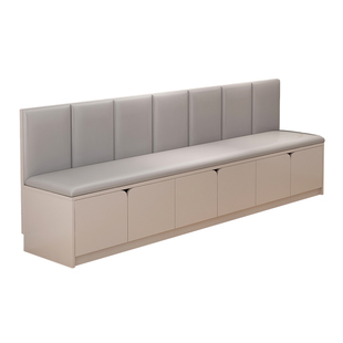 卡座沙发餐桌家用软包坐垫一体柜餐厅实木储物柜可定制卡座长条凳