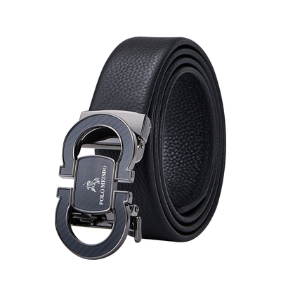 正品保罗男士真皮自动扣腰带