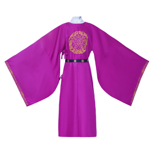 汉服男装紫色圆领袍复原唐朝官服大袖长袍公子书生古风中国风正品