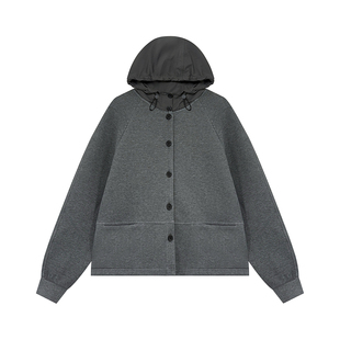 NILICO陈媚【闲庭影】设计感连帽宽松休闲开衫卫衣外套