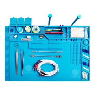 电脑手机维修工作台磁性隔热桌垫防静电焊台硅胶台耐高温拆机垫子