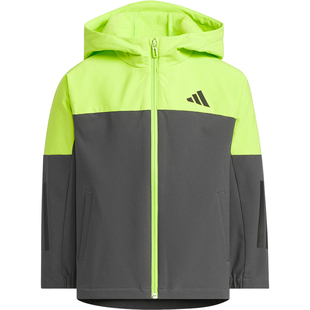 Adidas/阿迪达斯正品WOVEN JACKET儿童日常连帽耐穿外套KS0655