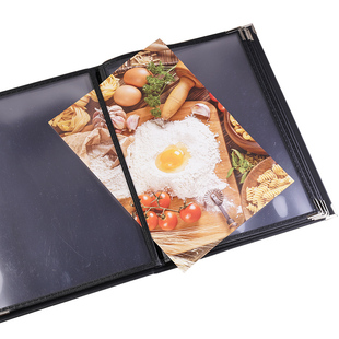 皮革活页菜谱本插页本透明菜谱制作外壳a4菜单本餐牌夹美发价目表