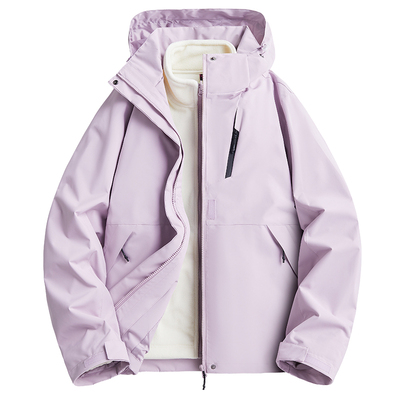 稻草人冲锋衣女三合一可拆卸2025新款秋冬季防风防水滑雪登山服男