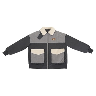 云朵工厂飞行员毛绒翻领夹克棉服冬款灯芯绒面料宽松加厚女款外套