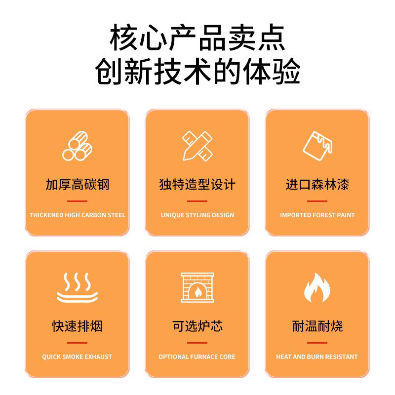 批发耐高温玻璃三面观火悬挂壁炉客厅家用柴火取暖炉无烟明火壁炉