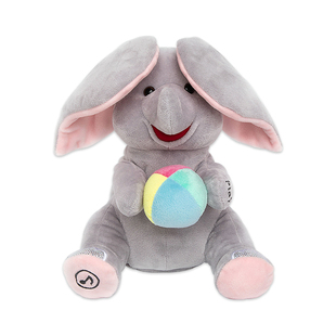 趣巢小吉象躲猫猫大象婴幼儿玩具0-6月抬头练习哄娃神器安抚玩偶