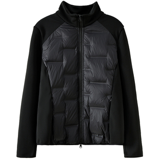 胖莹莹大码女装休闲简约韩系修身撞色立领百搭短款羽绒服冬季外套