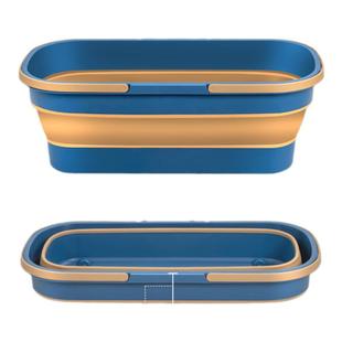 2025新款折叠桶带轮拖把桶长方形涮洗墩布清洁桶家用单桶拖把套装