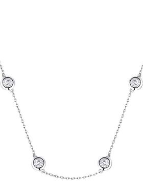 莫桑石多个圆钻泡泡项链