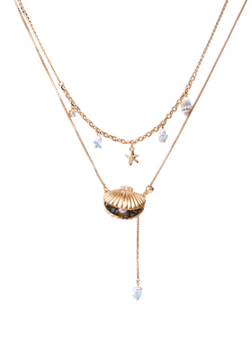 SUMIYAKI金色贝壳双层项链