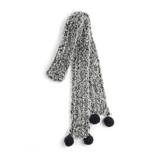 7THLAT纯手作皮草纱围巾女冬季保暖护颈百搭文艺风毛绒围脖披肩