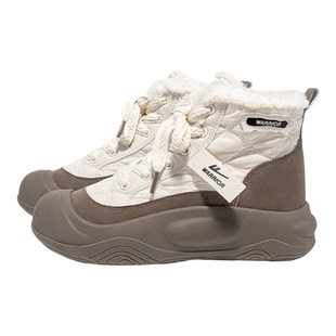 回力雪地靴女款2026新款冬季加绒保暖厚底增高女棉靴加厚东北棉鞋